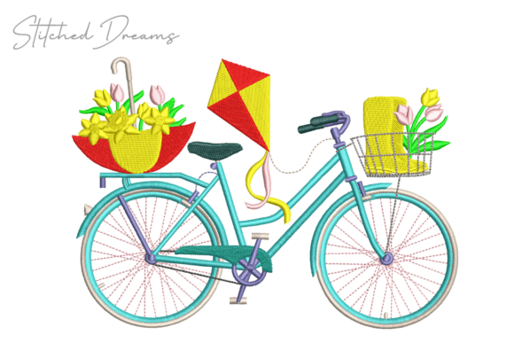 Bike Carrying Flowers Embroidery Design Review
