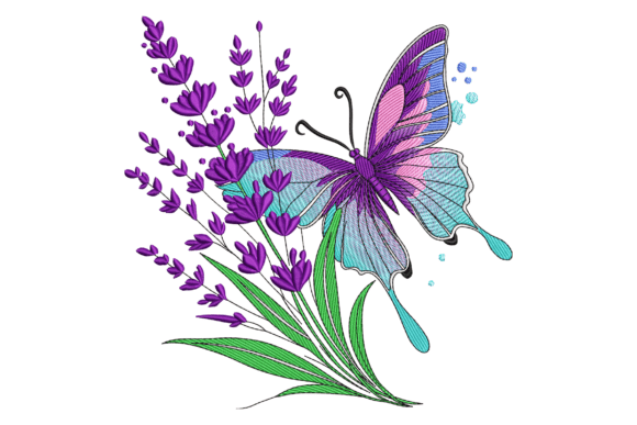 Butterfly with Lavender Flowers Review for Craft Fair Products