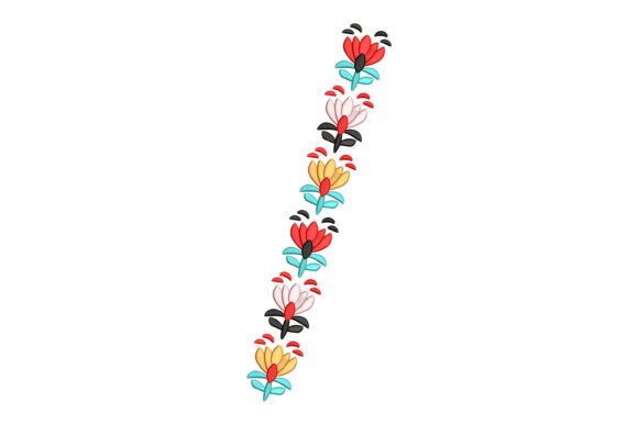 Colorful Floral Border Embroidery Review for Boutique Sweatshirts