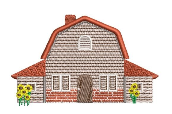 Farmhouse with Flowers Embroidery Design Review