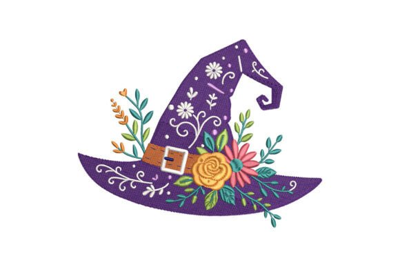 Floral Witch Hat Embroidery File Review for Seasonal Projects