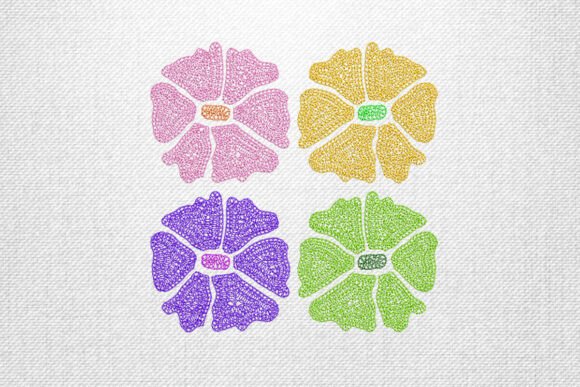 Four Colorful Flowers Embroidery: A Seller's Perspective