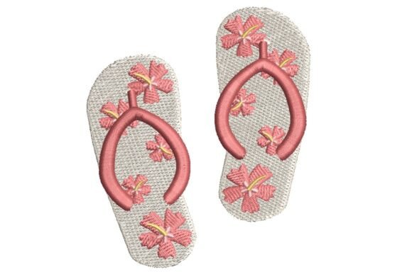 Hibiscus Flower Flip Flops: A Tropical Embroidery Design Review