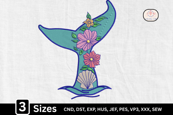Ocean Life Floral Whale Tail: A Review for Embroidery Gift Creators