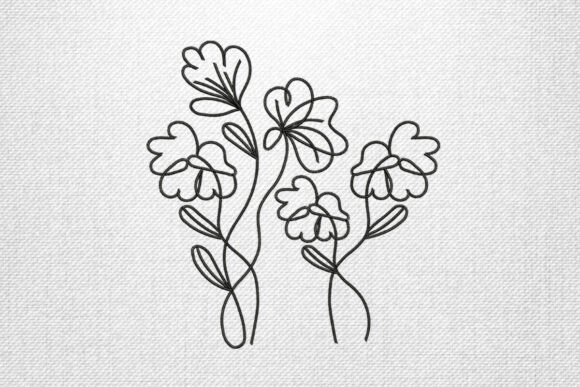 One Line Flowers: A Seasonal Embroidery Design Review