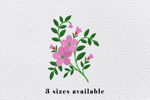 Pink Blossom Flowers: A Timeless Embroidery Design for Boutique Sweatshirts