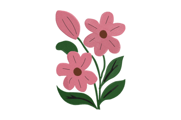Pink Flower Machine Embroidery Review for Handmade Gifts