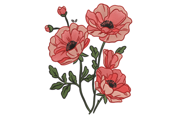 Poppy Flowers Embroidery Design Review for Seasonal Projects