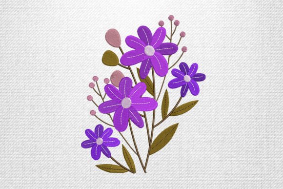 Purple Bouquet Embroidery Review for Boutique Apparel
