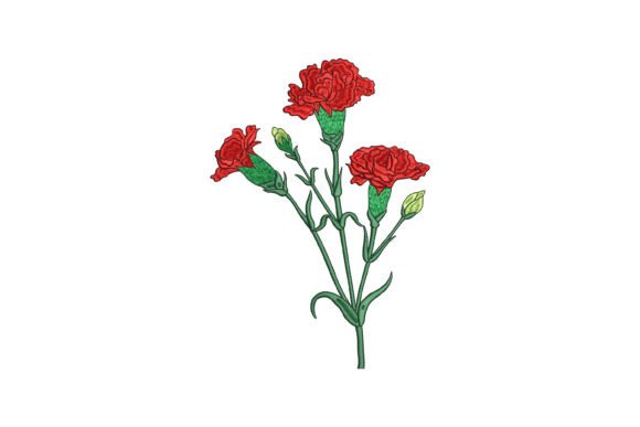 Red Carnation Embroidery Design Review