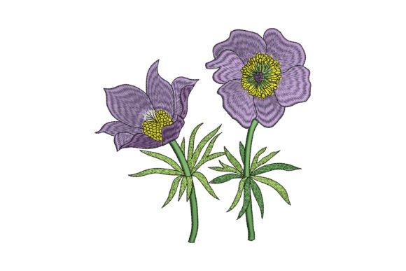 Springtime Anemone Pair Embroidery Review