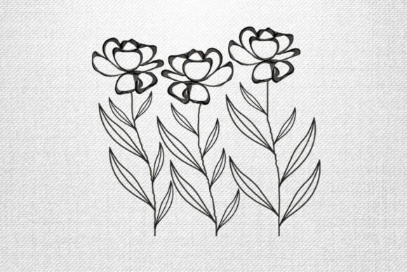 Triple Bloom Floral Embroidery Design Review for Personalized Gifts